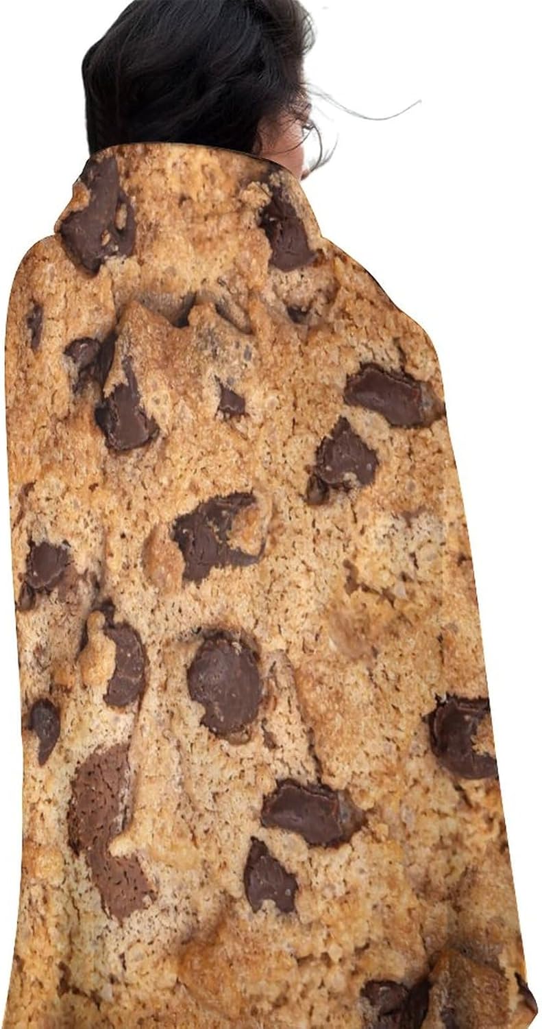 kerscton Cookie Blanket Giant Food Blankets Funny Soft Cookie Blanket Adult Size Flannel Gift for Teens Boys and Girls Suitable for Sofa Outdoor Living Room Indoor Bedroom 71 Inches - Image 3